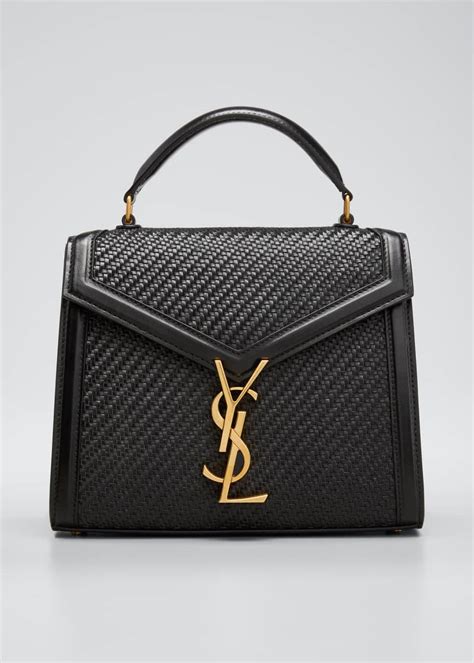 YSL Cassandra Mini Top Handle Bag, Black 